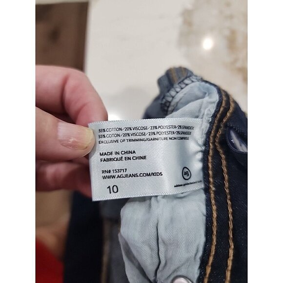 AG Adriano Goldschmied Kids The Kingston Slim Skinny Denim Jeans Size 10 - Picture 8 of 11